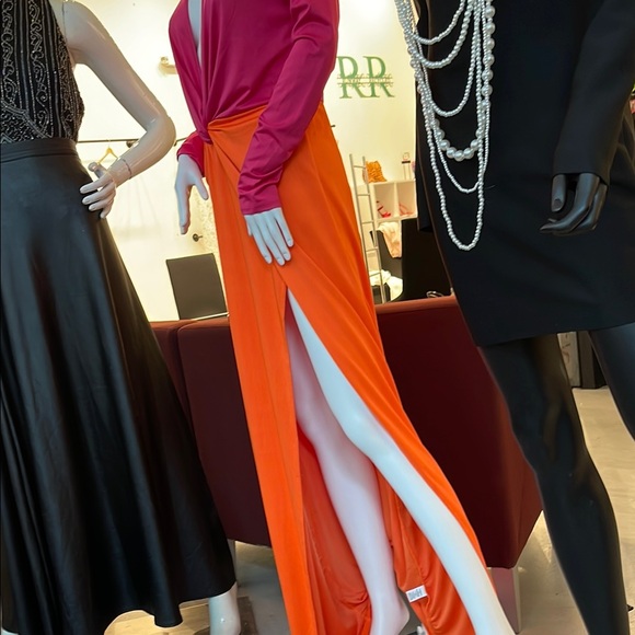 Vibrant Pink and Orange Dress - Picture 7 of 12